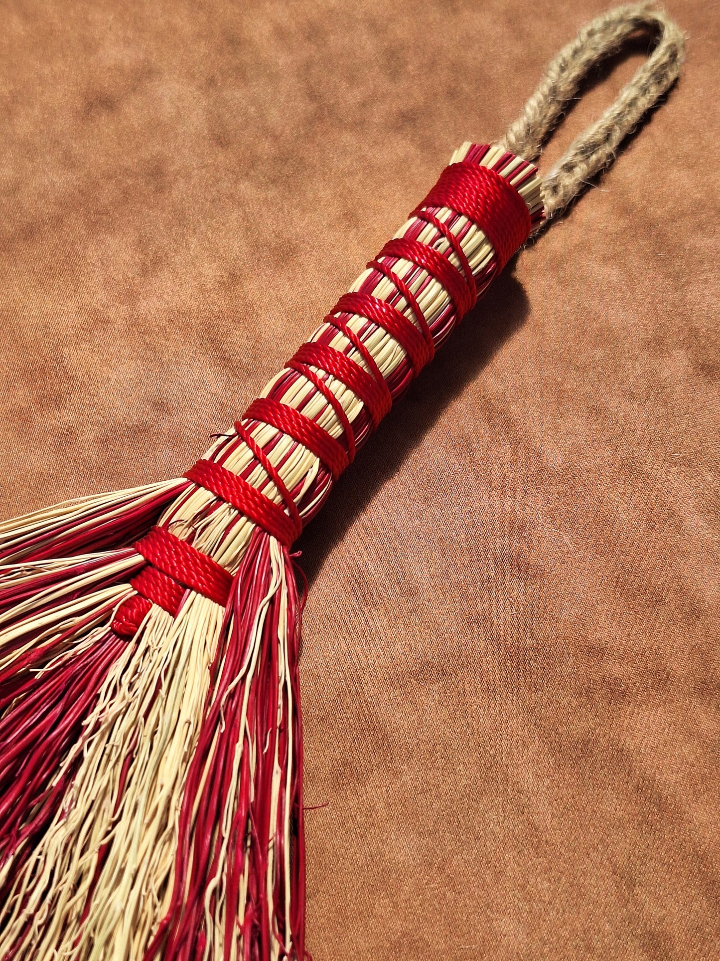 "Marla" - Small Hawk Tail Hand Whisk